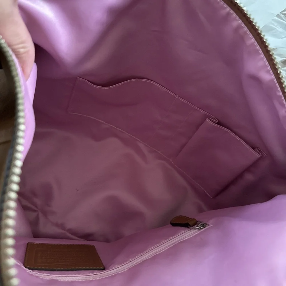 Vintage '08 Coach Soho Pleated Brown Leather Large Hobo Shoulder Bag Purse 12685